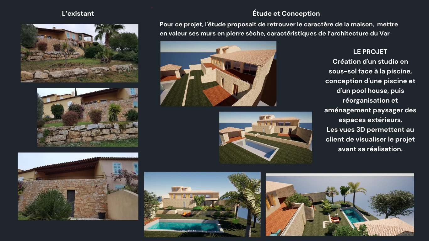 Étude et conception d’une rénovation de maison en pierre dans le Var